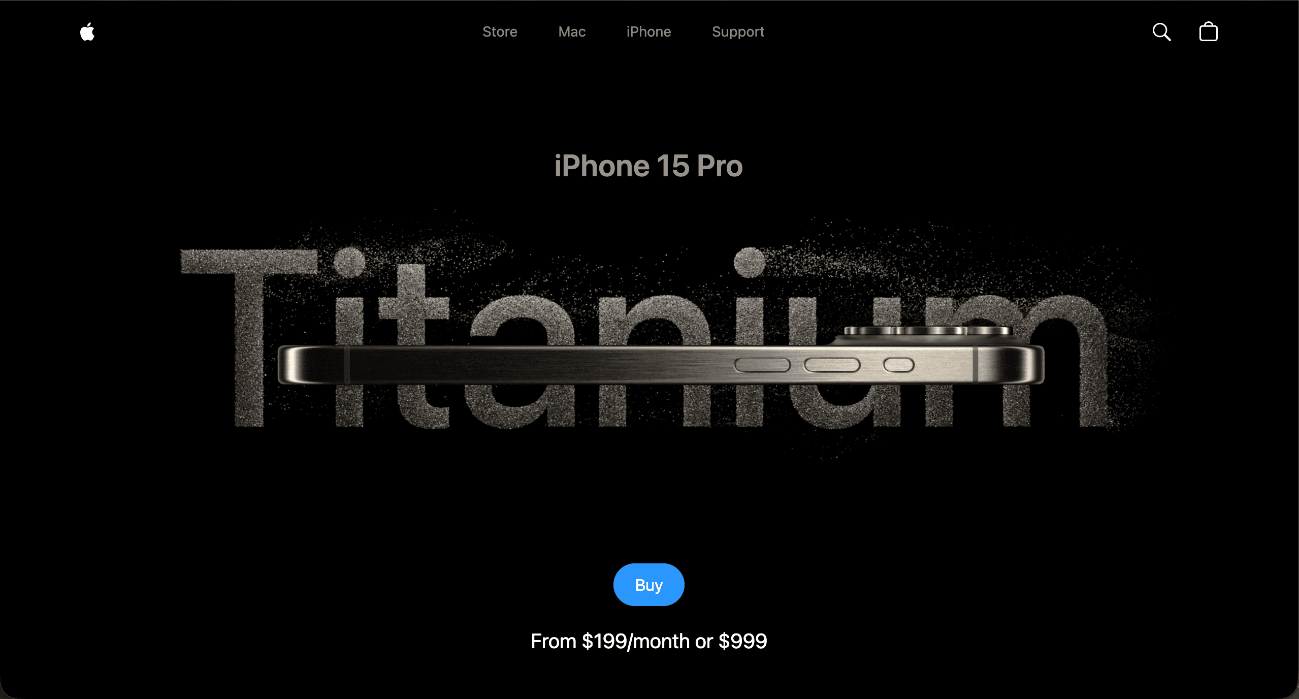 iPhone 15 Pro Landing